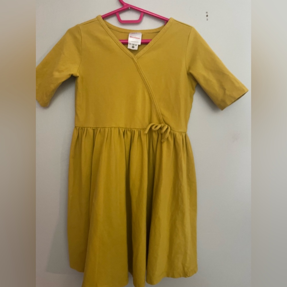 Hanna Andersson mustard yellow dress. Size 120 6/7